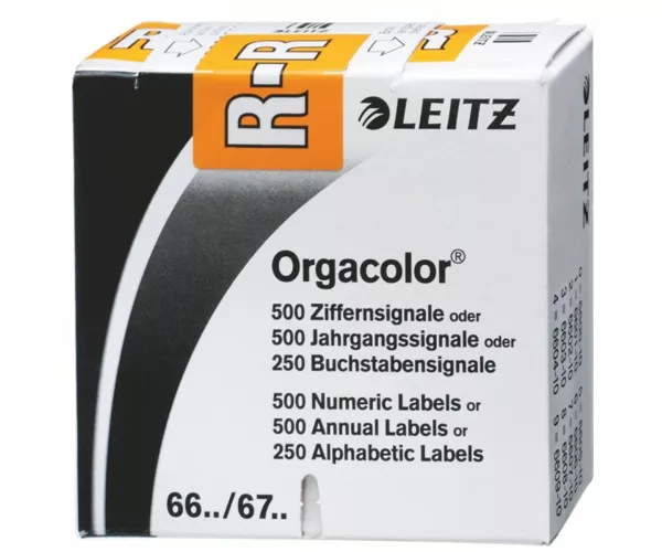 Leitz Orgacolor selbstklebendes Etikett Abgerundetes Rechteck Orange