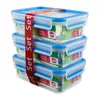 EMSA 508558 CLIP & CLOSE Frischhaltedosen 3er Set, 3 x 1,0 l 508558