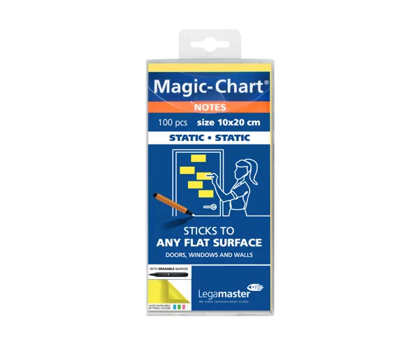 Legamaster Magic-Chart notes 10x20cm gelb 100St.