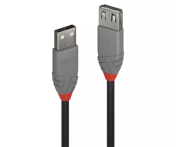 Lindy 36703 USB Kabel USB 2.0 2 m USB A Schwarz, Grau