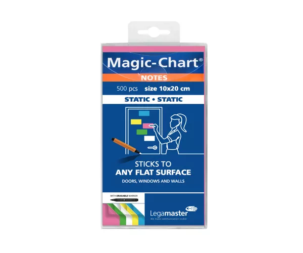Legamaster Magic-Chart notes 10x20cm sortiert 500St
