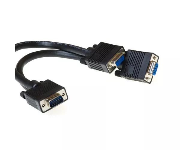 ACT VGA splitter cable VGA-Kabel 1,8 m VGA (D-Sub) Schwarz