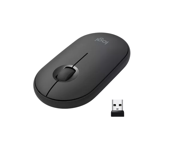 Logitech Pebble M350 Maus Büro Beidhändig RF Wireless + Bluetooth Optisch 1000 DPI