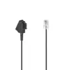 Hama 00201114 telephone cable 10 m Black