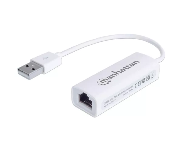Manhattan USB-A auf Fast Ethernet Adapter, USB 2.0 auf 10/100 Mbit/s Fast Ethernet