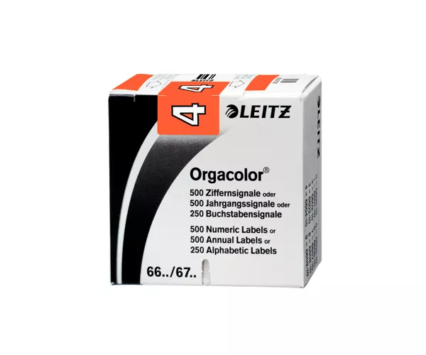 Leitz Orgacolor selbstklebendes Etikett Abgerundetes Rechteck Orange
