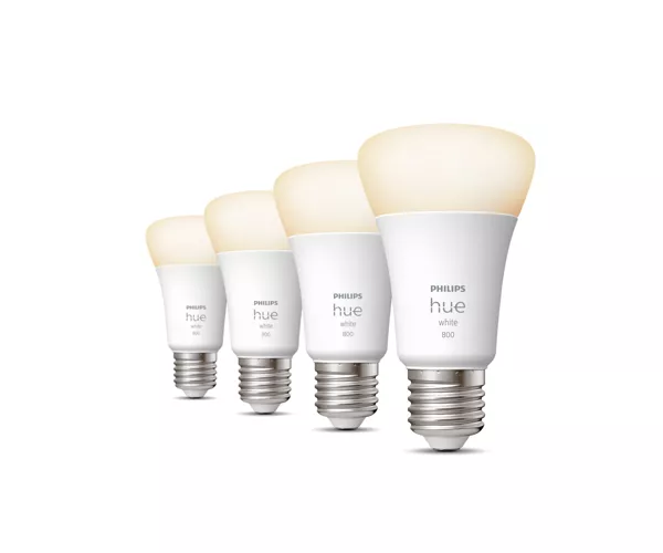 Philips Hue White E27 - Smarte Lampe A60 Viererpack - 800