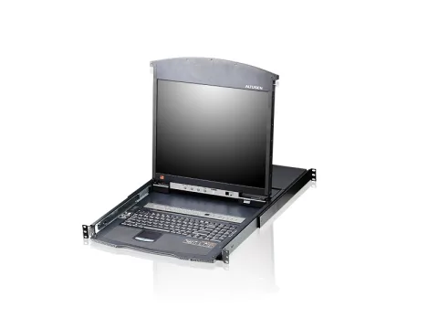 ATEN KL1516AN Tastatur/Video/Maus (KVM)-Switch Rack-Einbau Schwarz