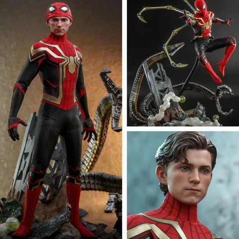 Spider-Man No Way Home Spider-Man Integrated Suit Deluxe Hot Toys MMS624 1/6 Figur