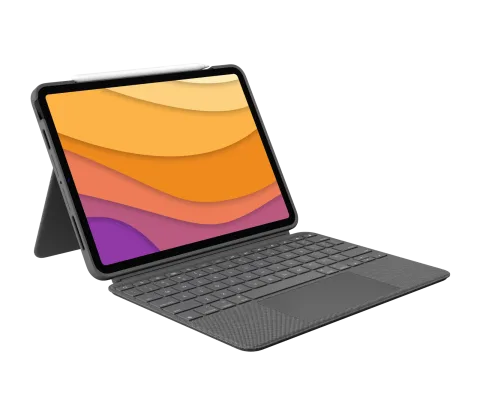 Logitech Combo Touch QWERTY US International Smart Connector Grau
