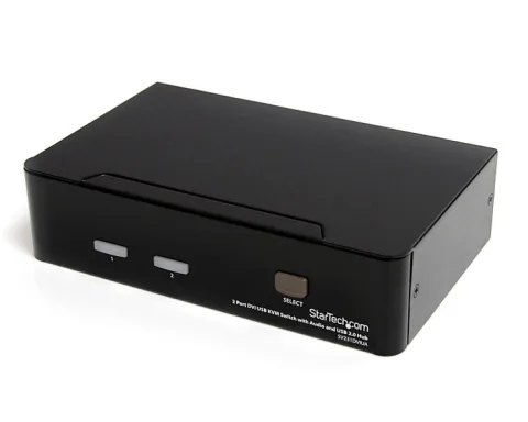 StarTech.com 2 Port DVI USB KVM Switch mit Audio und USB 2.0 Hub
