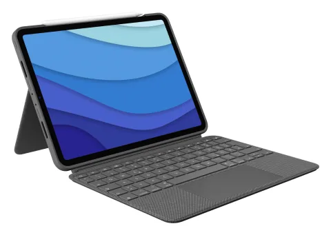 Logitech Combo Touch QWERTZ Deutsch Smart Connector Grau