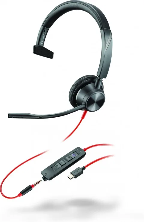 HP Poly Blackwire 3315 Monaural Microsoft Teams Certified USB-C