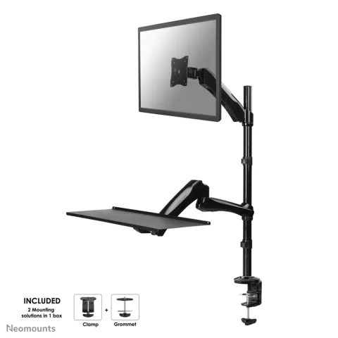 Neomounts FPMA-D500KEYB Sit-stand workstation desk 10-27" - gas spring