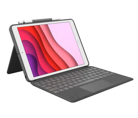 Logitech Combo Touch QWERTZ Schweiz Smart Connector Graphit