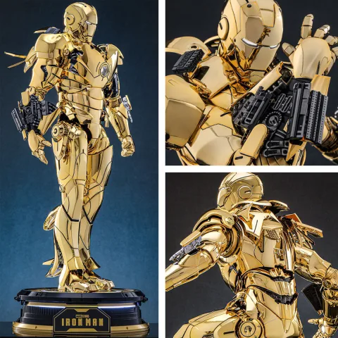 Iron Man 1 Iron Man Mark III Golden Color Version Die Cast Hot Toys MMS764D69 1/6 Figur