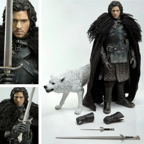 Game of Thrones Jon Snow und Ghost ThreeZero 1/6 Figur