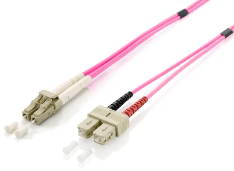 LC/SC Fiber Optic Patch Cable, OM4, 3m