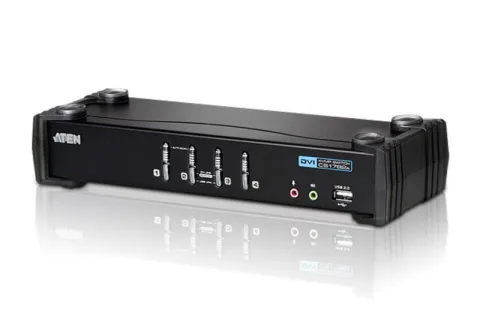 ATEN CS1764A Tastatur/Video/Maus (KVM)-Switch Schwarz