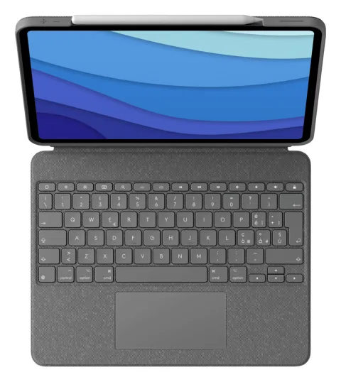 Logitech Combo Touch QWERTY Italienisch Smart Connector Grau
