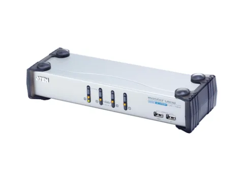 ATEN CS1764 Tastatur/Video/Maus (KVM)-Switch Weiß