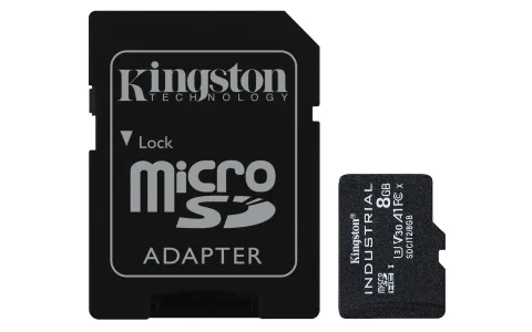 8GB microSDHC Industrial C10 A1 pSLC Card + SD Adapter