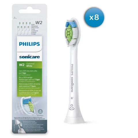 W2 Optimal White HX6068/12 8-pack sonic toothbrush heads