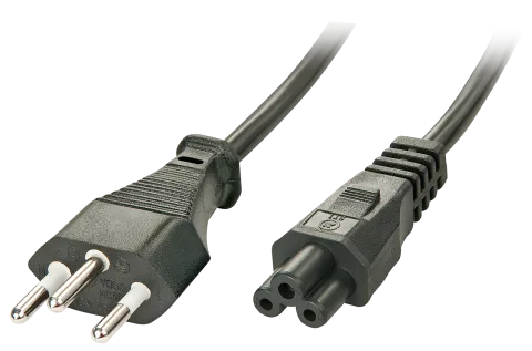 Lindy 30412 Stromkabel Schwarz 2 m C5-Koppler