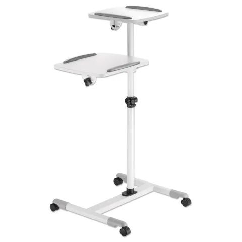 Manhattan Mobile Cart for Projectors and Laptops, Two Trays for Devices up