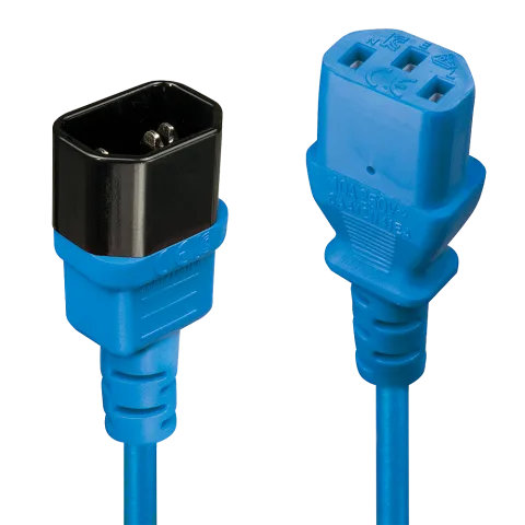 Lindy 30472 Stromkabel Blau 2 m C13-Koppler C14-Koppler