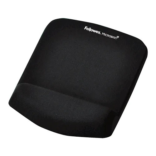 Fellowes Mouse Mat Wrist Support - PlushTouch Mouse Pad with Non