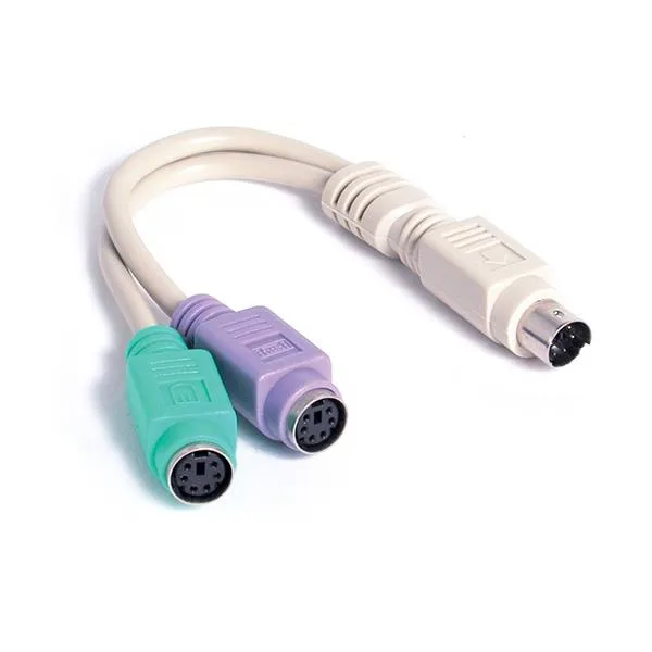 StarTech.com KYC1MF PS/2-Kabel 0,152 m 2x 6-p Mini-DIN Beige, Weiß