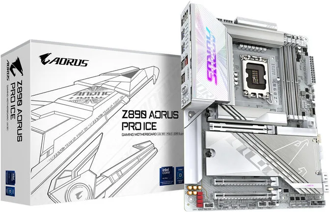 GIGABYTE Z890 AORUS PRO ICE Motherboard - Supports Intel Core