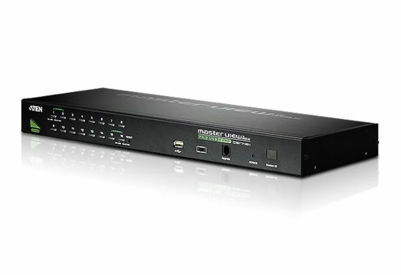 16-Port USB - PS/2 VGA KVM Switch with USB Peripheral port