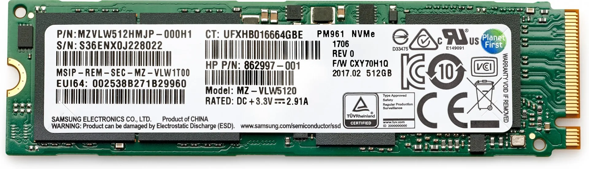 HP Solid-State-Laufwerk, TLC PCIe, 3x4 NVMe, M.2, 512 GB