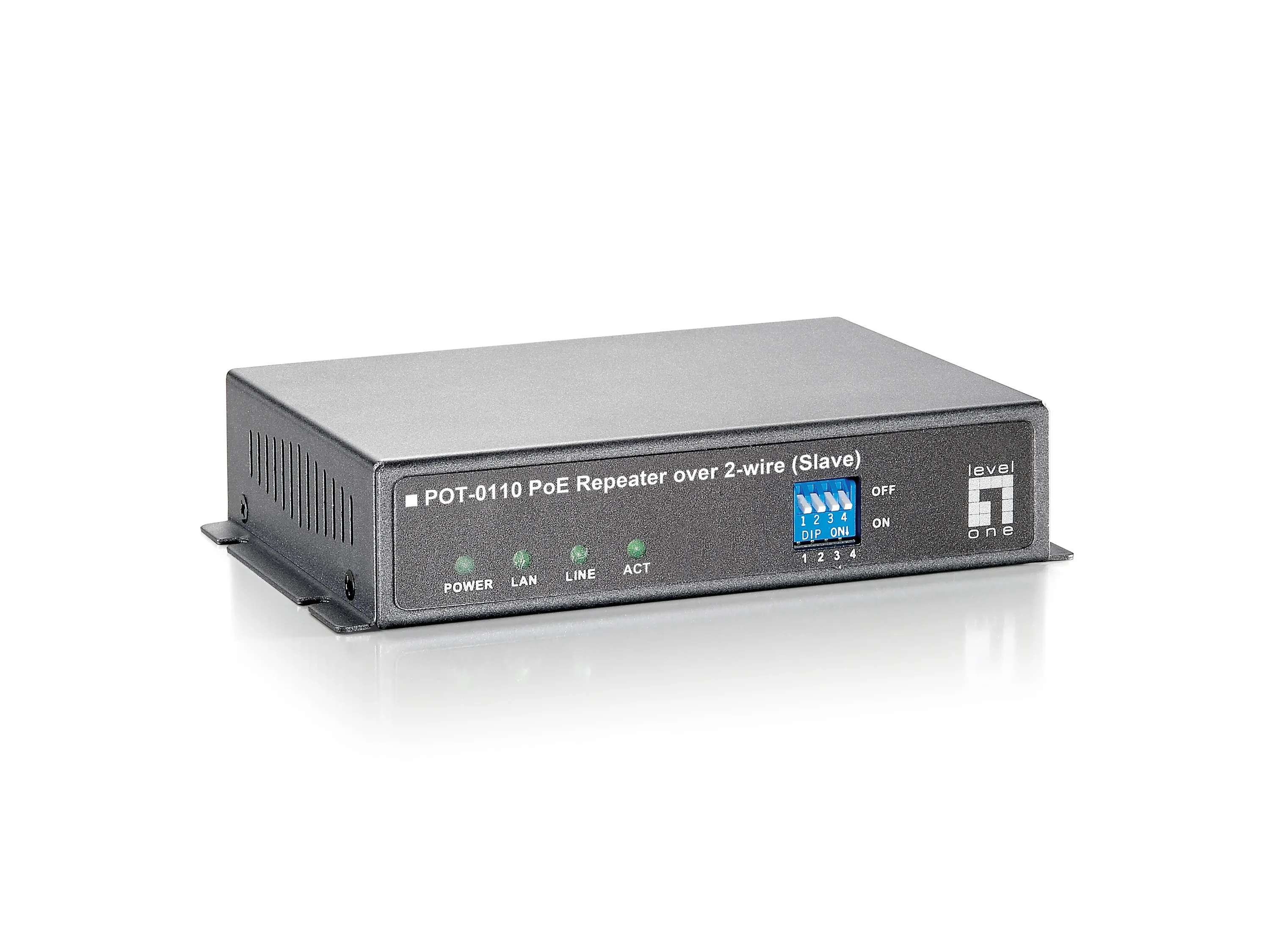 LevelOne PoE Extender, Receiver, über 2-wire