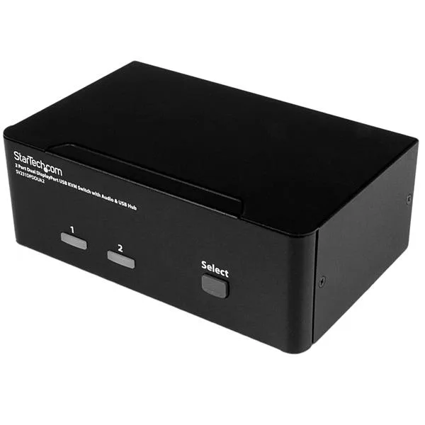 StarTech.com 2 Port DisplayPort Dual Monitor KVM Switch - 4K 60Hz