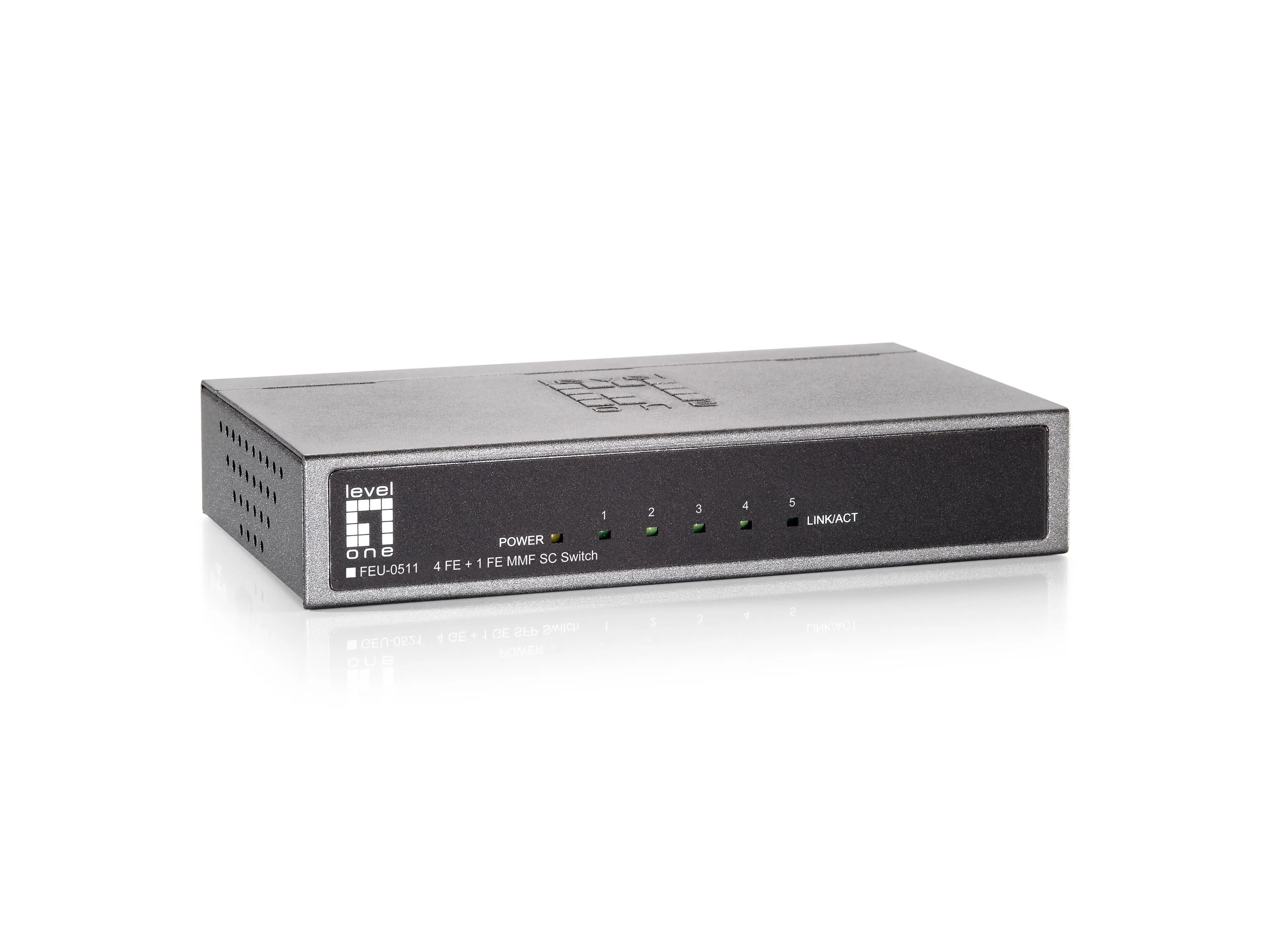 5-Port Fast Ethernet Switch, 1 x SC Multi-Mode Fiber