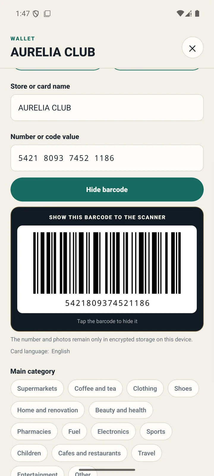 PriceInfo Wallet: Geldbörse