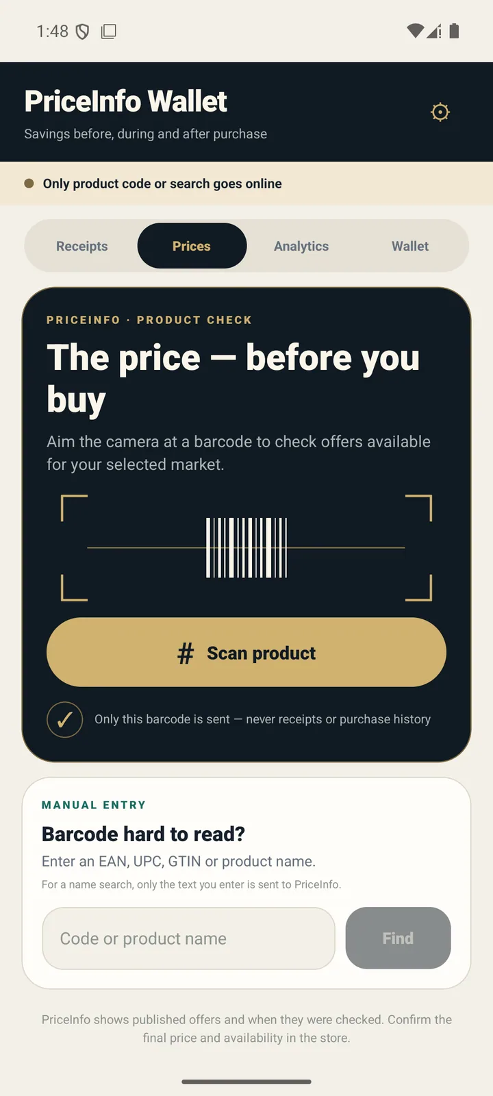 PriceInfo Wallet: Preise