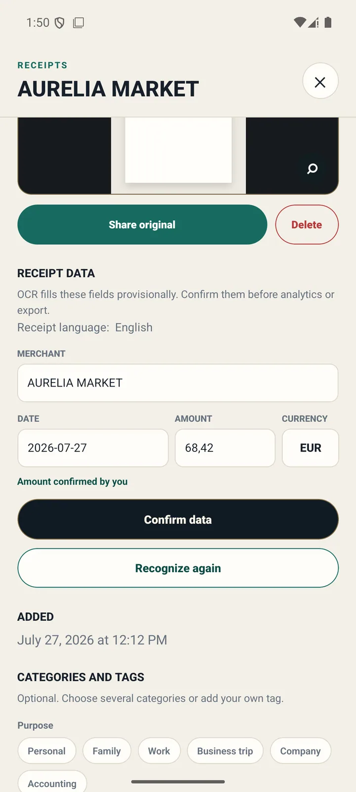 PriceInfo Wallet: Intelligente Kassenbeleglagerung